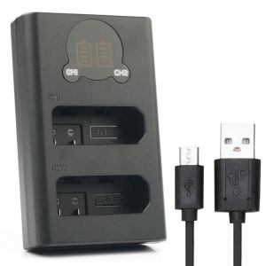 NP-FZ100 NP FZ100 NP-FW50 NP FW50 LP-E6 LP E6 LP-E17 LP E17 EN-EL14 EN EL14 EN-EL15 EN EL15 Dual LED Camera battery  Charger