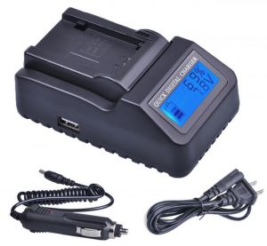 Battery Charger for Panasonic CGA-D07, CGR-D08, CGR-D14, CGR-D16, CGP-D28, CGP-D110, CGR-D120, CGR-D210, CGR-D220, CGR-D320