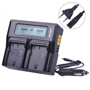 Ultra Fast LCD Dual Charger for Panasonic DMW-BLF19 DMW BLF19 BLF19  Battery Lumix DMC-GH3 DMC GH3 GH4 DMC-GH4 Camera Batteries