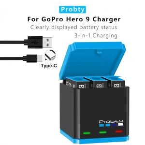 For GoPro 9 battery charger smart fast charging box battery storage box sports camera accessories