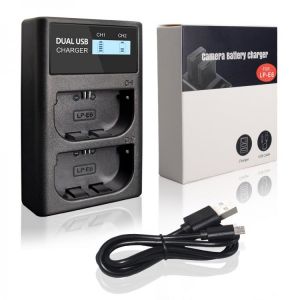 PALO LP-E6 LP-E10 LP-E17 LP E6 LP E10 LP E17  Camera battery charger USB dual smart charger for Canon battery batteries chargers