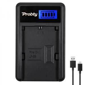 Probty LP-E6 LPE6 LP E6 LCD Battery Charger For Canon 5D Mark II III 7D 60D EOS 6D