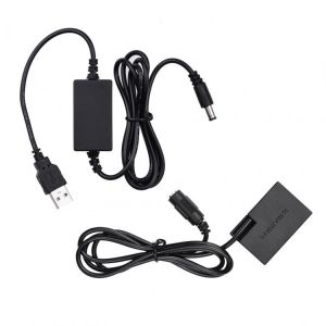 Andoer DC Coupler Dummy Battery Replace of LP-E18 Battery USB DC Converter Single USB for Canon 750D Kiss X8i T6i 760D Rebel SL2
