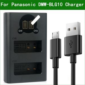 DMW-BLG10 BLE9 Dual USB Battery Charger for Panasonic Lumix DC-ZS70 ZS80 ZS200 ZS220 TX2 TZ96 TZ95 TZ97 LX100M2