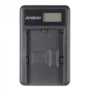 Andoer Portable LED Power Charger with 2pcs 1830mAh LP-E6 Batteries for Canon EOS 6D 7D 70D 60D 5D Digital SLR Camera Camcorder