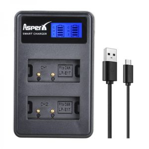 1pc LP-E17 LP E17 LPE17 Battery Bateria Dual USB Charger LCD Display for Canon EOS 750D 760D 8000D T6i T6s M3 Kiss X8i Cameras