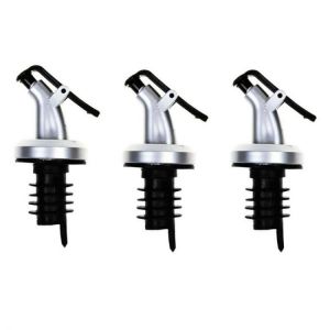 3Pcs Oil Bottle Stopper Lock Plug Seal Leak-proof Food Grade Rubber Nozzle Sprayer Liquor Dispenser Wine Pourer Kitchen Bar Tool
