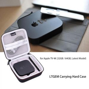 LTGEM EVA Black Carrying Case for Apple TV 4K(32GB/64GB,Latest Model)