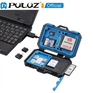 PULUZ Card Reader + 22 in 1 Memory Card Case for 1Standard SIM + 2Micro-SIM + 2Nano-SIM + 3CF + 7SD + 6TF + 1CARD PIN