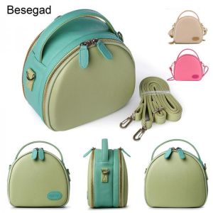 Besegad PU Leather Carrying Storage Bag Case Pouch for Polaroid Fujifilm Instax Mini 9 8 8+ 7S 25 50S 70 90 Instant Print Camera