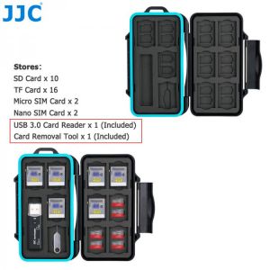 JJC Memory Card Case Holder Storage Box for SD SDHC SDXC Micro SD MicroSD TF Micro SIM Nano SIM Card Keeper Wallet Organizer
