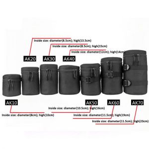 Deluxe Camera Lens Bag Waterproof Pouch for DSLR Nikon Canon Sony Olympus Case Soft Padded