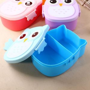 Cute Cartoon Owl Lunch Box Food Container Storage Box Portable Lunch Box Kids Student Bento Box Container With Compartments Case