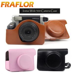 Clear Brown Black Starry Night Case for Fujifilm Instax Wide 300 Instant Camera Case Quality PU Leather Carrying Bag With Strap
