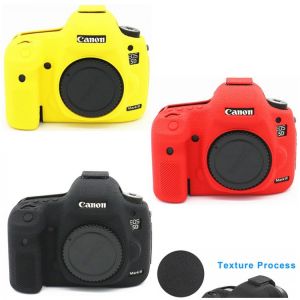Silicone Armor Skin Case Body Cover Protector Anti-skid Texture Design for Canon EOS 5D Mark III 3 5D3 / 5Ds R / 5Ds Camera ONLY