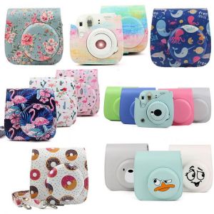 Fujifilm Instax Mini Camera Case Bag PU Leather Cover with Shoulder Strap For Instax Mini 9 Mini 8 Mini 8+ Instant Film Cameras
