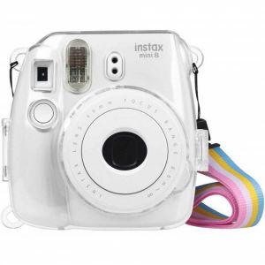 Waterlowrie Instax Mini 9 Case Transparent Plastic Cover Instant Camera Protect bag With Strap For Fujifilm Instax Mini 9/ 8 /8+