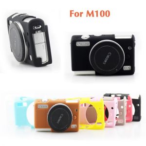 Soft Silicone Rubber Camera Case Cover Body Protective Skin Bag For Canon EOS M100 M200 Hot Protective 8 Color Camera