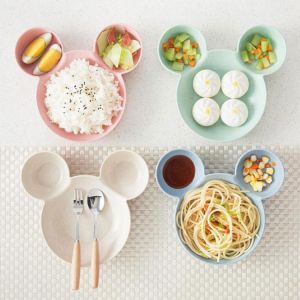 Divided Children's Plate Cute Creative Household Dinnerware Baby Plate Breakfast Dinner Plate