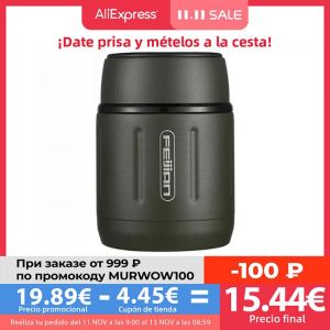 FEIJIAN Food Thermos, Food Jar, Portable Thermos Boxes, Insulated Lunch Box, 500ML, Stainless Steel Container, Tumbler, BPA Free