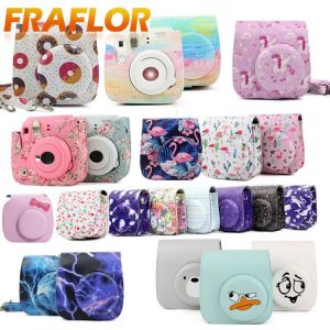 For Polaroid Camera Fuji Fujifilm Instax Mini 8/8+/9 Classic Retro PU Leather Camera With Strap Bag Case Cover Pouch Protector