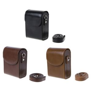 Camera Bag PU Leather Protective Case with Shoulder Strap for Canon G9X SX700 SX170 S90 S110 S120 G7X G7Xii for Sony HX60/HX50
