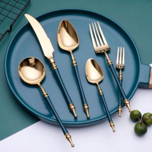 304 stainless steel cutlery set steak cutlery western food four-piece set coffee spoon gift European-style hotel 6-piece set