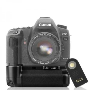 MEKE Meike MK 5D2L LCD Timer Battery Grip for Canon EOS 5D Mark II + RC5 Wireless Infrared Remote Control