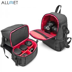 ALLOET Oxford Fabric Waterproof Camera Bag Backpack Outdoor Digital DSLR Bag Video Photo Lens Pouch Case For Canon Nikon Sony