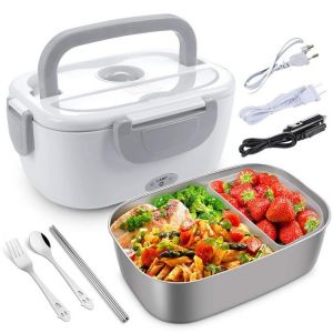 Electric Lunch Box Food Heater Warmer Container Stainless Steel Travel Car Work Heating Bento Box 12V 24V 110V 220V US EU Plug