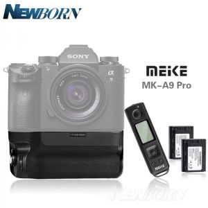 Meike MK-A9 Pro Battery Handle Hand Grip Vertical as VGC3EM For Sony Alpha A9 A7R III A7RIII + 2.4GHz Remote Control+2x NP-FZ100