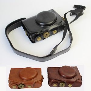PU Leather Case camera Bag Cover pouch for Canon PowerShot SX720 SX720 hs SX730HS SX740 With Shoulder Strap ,Free Shipping