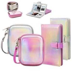 96 Pockets Album + Carrying Shockproof Case Bag For Fujifilm Instax Mini Link / Share SP-2 Printer, Mesh Pocket fit Instax Film