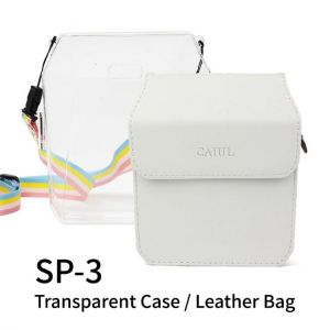 For Fujifilm Instax Share 3 SP-3 PU Leather Case Smartphone Instant Protector Pouch Bag With Shoulder Strap for Fuji Instax SP3