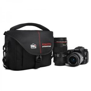 FOSOTO DSLR Camera Bag Fashion Polyester Shoulder Bag Waterproof Camera Case For Canon Nikon Sony Lens Pouch Bag Photo Video bag