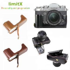 Retro Pu Leather Camera Bag Half Body Case For Fujifilm XS10 XE4 XE3 XT4 XT3 XT2 XT200 XT100 XT30 XT20 XT10 X100V X-PRO 2
