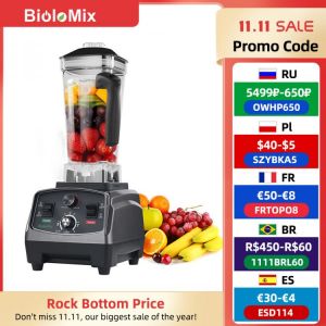 BioloMix 3HP 2200W Heavy Duty Commercial Grade Timer Blender Mixer Juicer Fruit Food Processor Ice Smoothies BPA Free 2L Jar