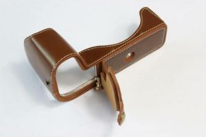 Black/Coffe/Brown Camera PU Leather Case For Canon EOS RP EOSRP Half Body Cover Bottom Cases With Strap