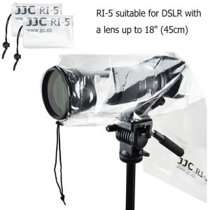 JJC 2PCS Camera Rain Cover for DSLR with lens up to 18" (45cm) Canon Nikon Tamron Sigma Camera Raincoat Protector Accessories