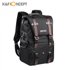 CZ Stock Photography K&F CONCEPT Camera Backpack Storage Bag Side Open Available +Rainproof Cover Tripod for SLR DSLR Black