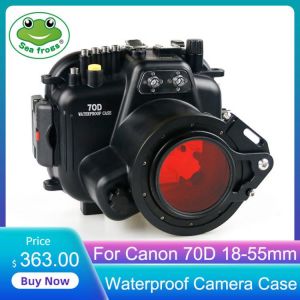 For Canon 70D 18-55mm Digital Camera Diving Case Underwater Waterproof Housing Case Transparent Waterproof Cover