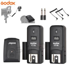 Godox CT-16 16 Channels Wireless Radio Flash Trigger Transmitter + Receiver Set for Canon Nikon Pentax Studio Speedlite Flash