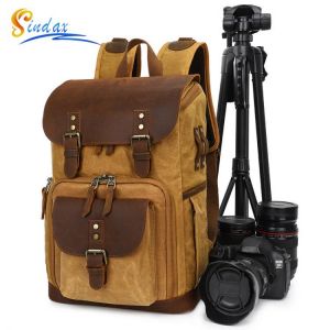 DSLR Camera Bag Backpack Newest Batik Canvas Waterproof Photography Bag Backpack Outdoor Wear-Resistant Organizer Bag For Camera