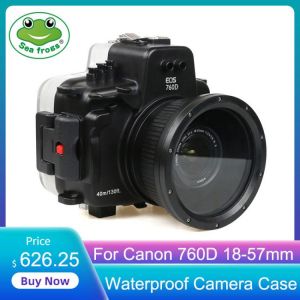 For Canon 760D 18-57mm Digital Camera Diving Case Underwater Waterproof Housing Case Transparent Waterproof Cover