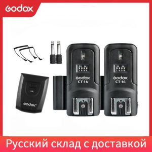 Godox CT-16 16 Channels Wireless Radio Flash Trigger Transmitter + 2x Receiver Set for Canon Nikon Pentax Studio Speedlite Flash