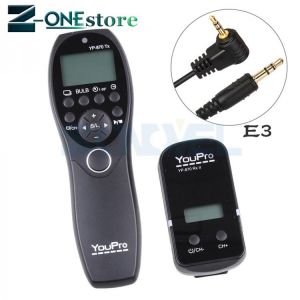 YouPro YP-870 II E3 Wireless Shutter Timer Remote for Canon Rebel 80D 750D 1100D 100D G10 G11 T1i T2i T3i T4i EOS M6 M5 RS-60E3