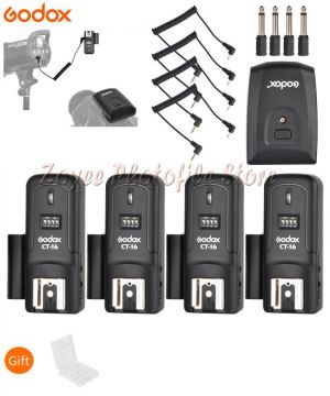 Godox CT-16 16 Channels Wireless Radio Flash Trigger Transmitter + 2x Receiver Set for Canon Nikon Pentax Studio Speedlite Flash