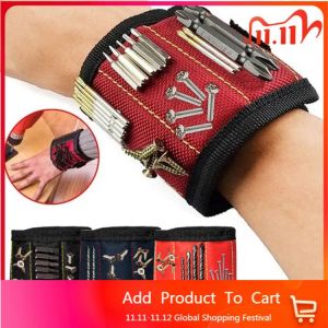 New Strong Magnetic Wristband Portable Tool Bag For Screw Nail Nut Bolt Drill Bit Repair Kit Organizer Storage