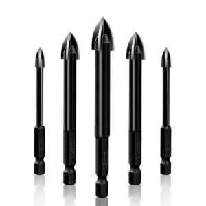 1pc 4/5/6/810/12mm Drill Bits Cross Hex Tile Bits Glass Ceramic Concrete Hole Opener Alloy Triangle Drill Glass Bits Woodworking