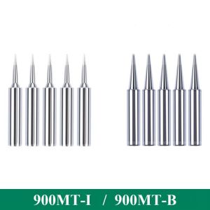 5Pcs 900M-T-I 900M-T-B Soldering Iron Pure Copper Soldering Iron Head Set Inside Hot Bare Copper Electric Soldering Iron Tip